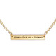 Personalized hand stamped gold bar necklace