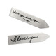 Collar Stays with custom handwriting