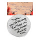 Handwritten note on fine pewter pocket token charm, showing actual handwriting
