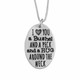 I love you a bushel and a peck fine silver necklace with hand stamped message