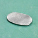 Back of personalized fine pewter oval pocket charm