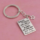 Hand stamped Friends are like stars key ring