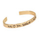 Gift from Mom — Gold handwriting cuff bracelet, with kids' actual handwritten notes for Mother's Day
