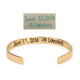 Gift for Mother of the Bride — custom gold handwriting cuff bracelet with the bride's handwritten wedding date on inside