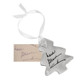 Personalized fine pewter memorial Christmas Tree Handwriting Ornament with original handwritten note