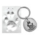 Custom paw print pewter key ring, made with your pet's actual paw print, shown with original pawprint