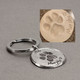 Custom paw print key ring pewter, made with your pet's actual pawprint