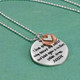 Memorial necklace with handwriting