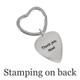 Custom actual fingerprint on guitar pick necklace sterling silver, shown with optional stamping on back