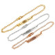 Dainty handwriting bracelet in rose gold, gold and silver