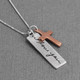 Remembrance jewelry - Custom Handwriting Tag in sterling silver, with actual handwriting,  shown from side view.
