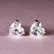 Cubic Zirconia Heart Earrings