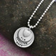 Custom sterling silver Curved Discs with Heart, hand stamped with kids names