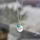 Custom Silver Handwriting Jewelry Charms, with birthstone