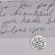 Handwritten note from mom on Custom Silver Round Handwriting Artwork memorial Necklace on a silver 3/4" circle charms