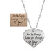 Custom Silver Heart Handwriting Necklace with your actual handwriting, shown with handwritten note used to personalize it