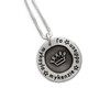 Etched Crown Circle of Love Necklace