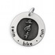 Silver Etched Swim Bike Run Necklace