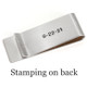Personalized sterling silver handwriting money clip for Dad, with date stamped on the back