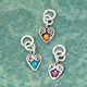 Heart Charm with Birthstone