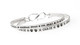 Personalized sterling silver bracelets, hand stamped with kids' names and symbols, shown on white