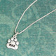 Large Sterling Paw Charm with Name (or blank)