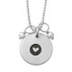Silver Matte Symbol Disc Necklace with Stones