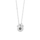 Matte Symbol Disc Necklace with Stones