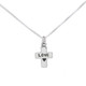 Puffed Cross Charm Necklace