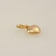 Puffed Heart Gold-Filled Charm, shown from the side