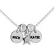 Small 3/8" silver hand stamped name discs shown with our Whimsical Star charm, stamped in Block Upper font