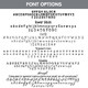hand stamped font options