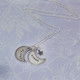 Vintage Style Raised Edge Moon Necklace
