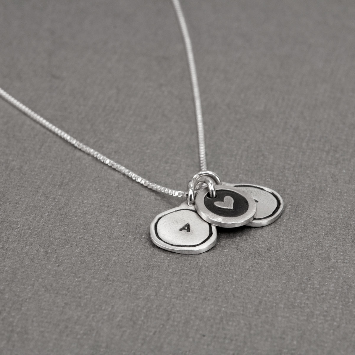 Sterling Silver Initial Frame Necklace