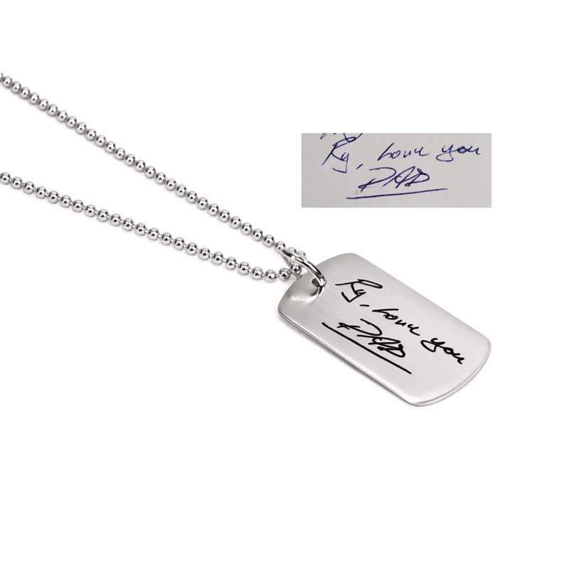 Classic Military Dog Tag Necklace - Custom Colors - Embossed Personal  Message – Gutentagit