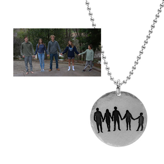 Stock Silhouette Charm Necklace - Tiny
