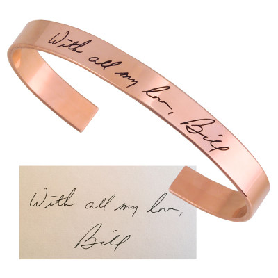 Personalized Rose Gold Monogram Bangle Bracelet