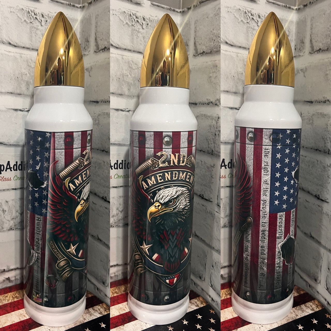 In God We Trust Second Amendment Eagle 32 oz Sublimation Bullet Thermo –  GressCustoms