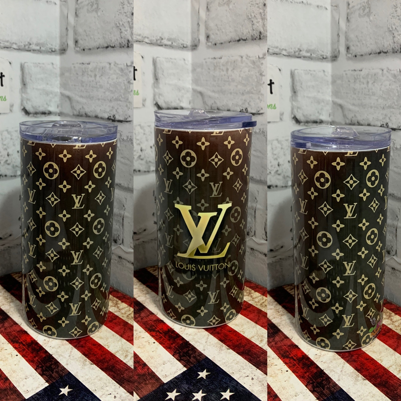 louis vuitton glitter tumbler