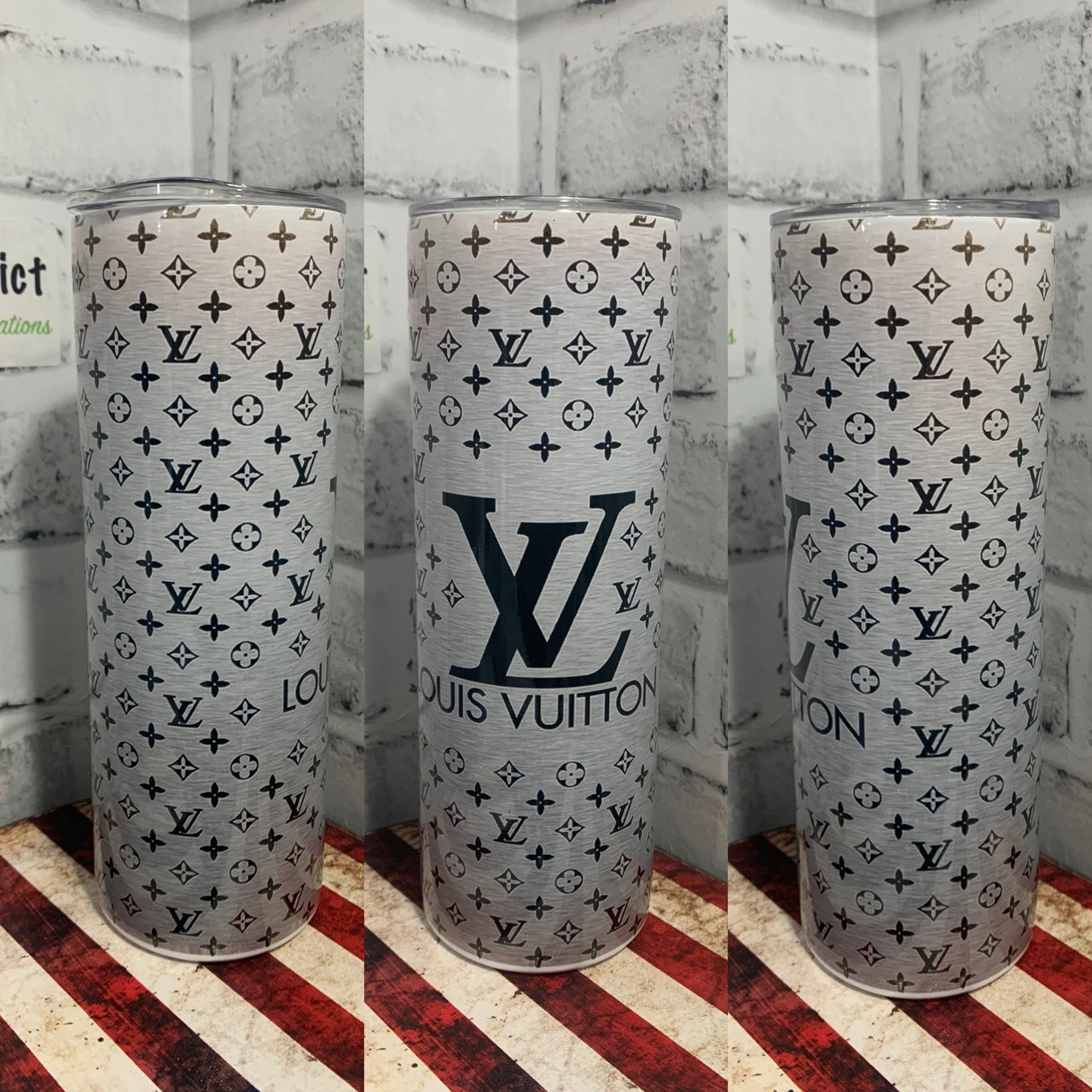 White Louis Vuitton tumbler  Custom tumbler cups, Tumbler cups