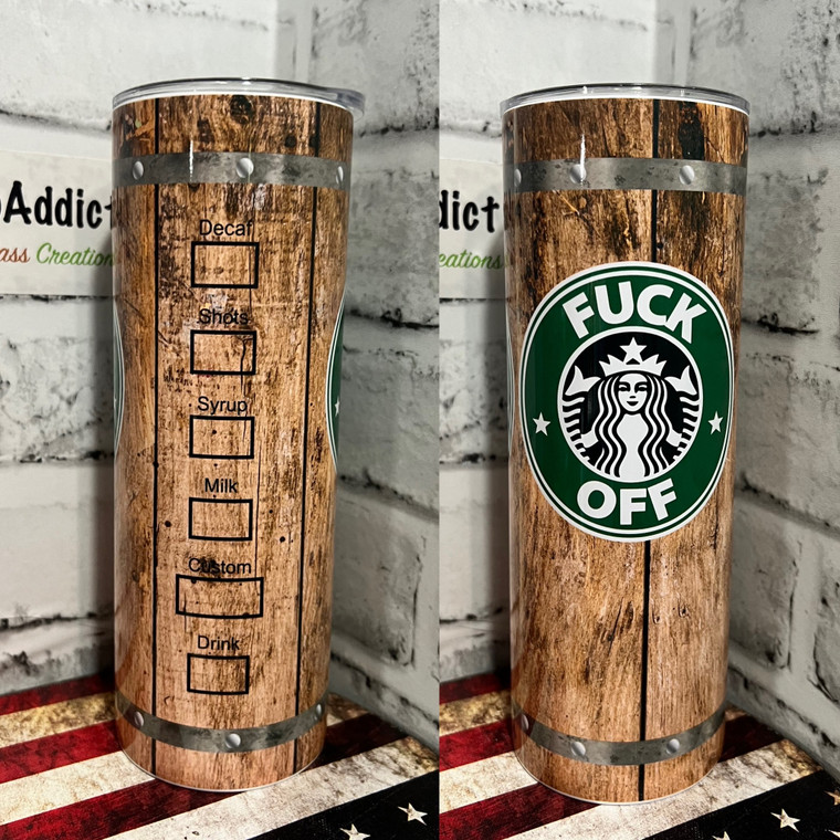 Fuck OFF Wooden Barrel Coffee