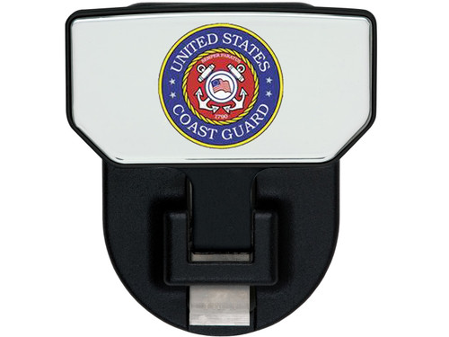 CARR  - 183202 - HD Universal Hitch Step; Fits 2 in. Receiver; Black; US Coast Guard; Single - 183202