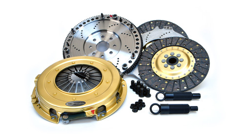 Centerforce SST 10.4 Multi=Disc Clutch and Flywheel Kit 46.15 lbs 130 Tooth Gear 8 Bolt Crank 925 ft/lbs Capacity 10.4in Dia. 26-Spline Fits Dodge/Plymouth Cars 7.0L/7.2L - 412613018