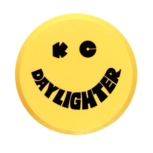 KC Hilites 6 in Soft Vinyl cover - Round - Pair - Yellow / Black KC Daylighter Logo - 5202