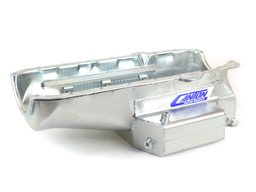 Canton 11-102M Oil Pan Small Block Chevy Shallow Circle Track 12" Long Sump - 11-102M