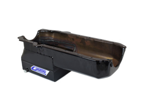Canton 13-080MBLK Oil Pan SBC 80-85 Drag Race W/ Right Hand Dipstick - 13-080MBLK