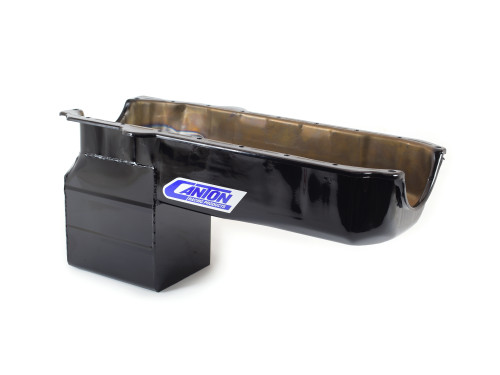 Canton 16-100 Oil Pan Small Block Chevy S10 Truck Conversion Black Powder Coat - 16-100
