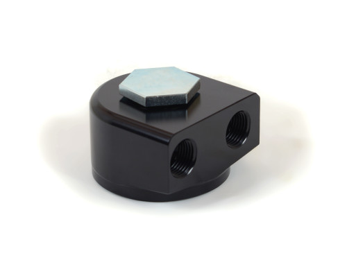 Canton 22-597 Billet Alum Remote Oil Filter Adapter 20MM x 1.5 90 Deg Rotating - 22-597
