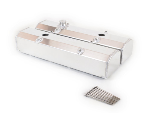 Canton 65-201 Valve Covers Small Block Chevy Fab Aluminum With Fill & PCV  Ports - 65-201