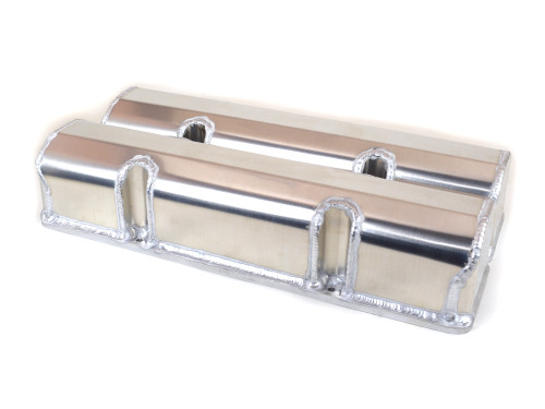 Canton 66-200 Aluminum Valve Covers Lasercut Rail For Small Block Chevy - 66-200